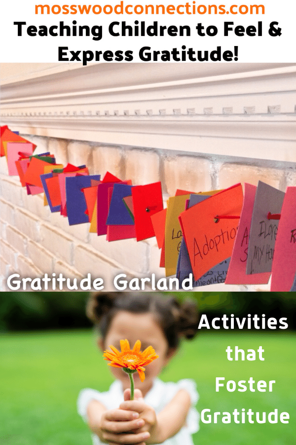 Gratitude Garland; Teaching Children About Expressing Gratitude #mosswoodconnections #gratitude #gratitudeactivity #parenting