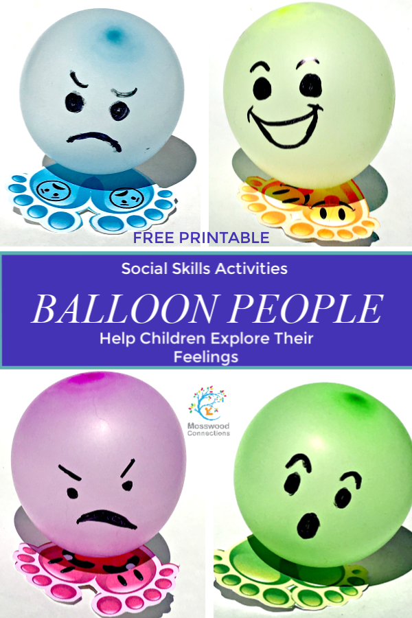 Balloon People Social Skills Activities To Help Children Explore Their Feelings #mosswoodconnections #autism #activelearning #socialskills #feelings