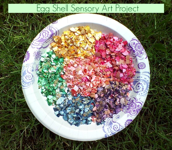 Egg Shells for a sensory art activity #mosswoodconnections