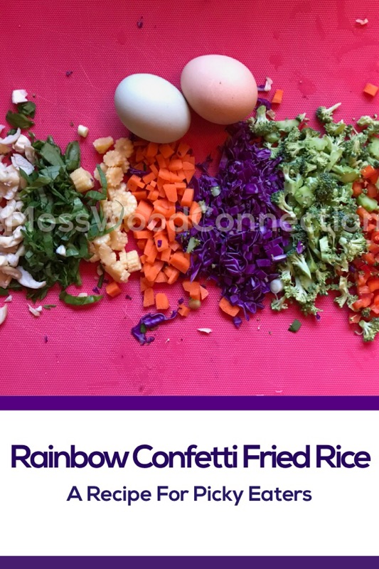 Rainbow Confetti Rice A Recipe for Picky Eaters #mosswoodconnections