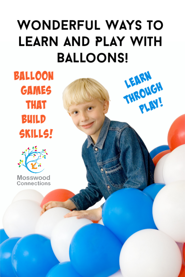 Fun Learning Games with Balloons! #mosswoodconnections #visiongames #socialskills #grossmotor #sensory