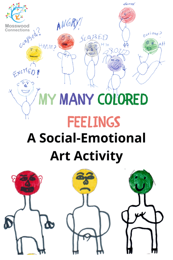 Children will love to explore their emotions with the My Many Colored Feelings social skills activity. #mosswoodconnections #autism #activelearning #socialskills #feelings
