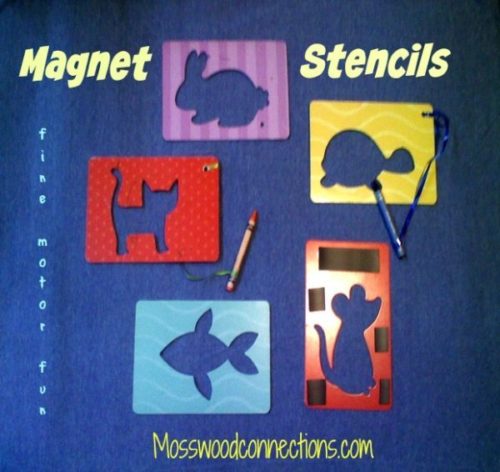 MAGNET STENCILS: An Easy Drawing Activity for Fine Motor Fun #mosswoodconnections #pincergrip #keepthekidsbusy #finemotor