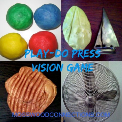 Play-Dough Press: A Fun & Easy Visual Processing Activity #mosswoodconnections #visualprocessing #visionskills #sensory #playdough