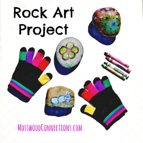 Rock Art Project using melted crayons #mosswoodconnections
