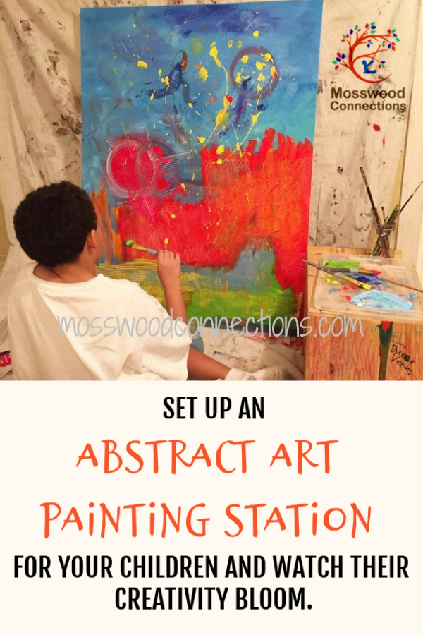 Boy Meets Abstract Art - #processart #abstractart #parenting #mosswoodconnections