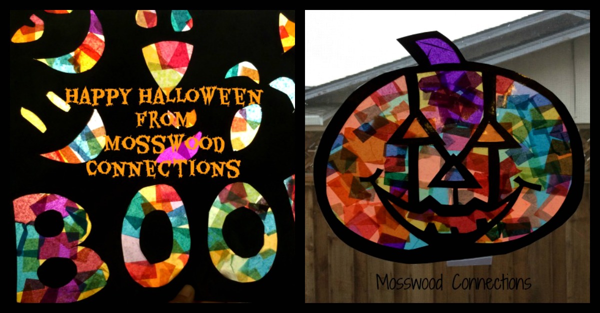 Stained Glass Art Activity #mosswoodconnections #Halloweeen 