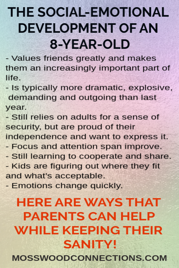 Is Your Eight-Year-old Full of Angst? The emotional development of an eight-year-old #childdevelopment #positiveparenting #parenting #eightyearolds #mosswoodconnections