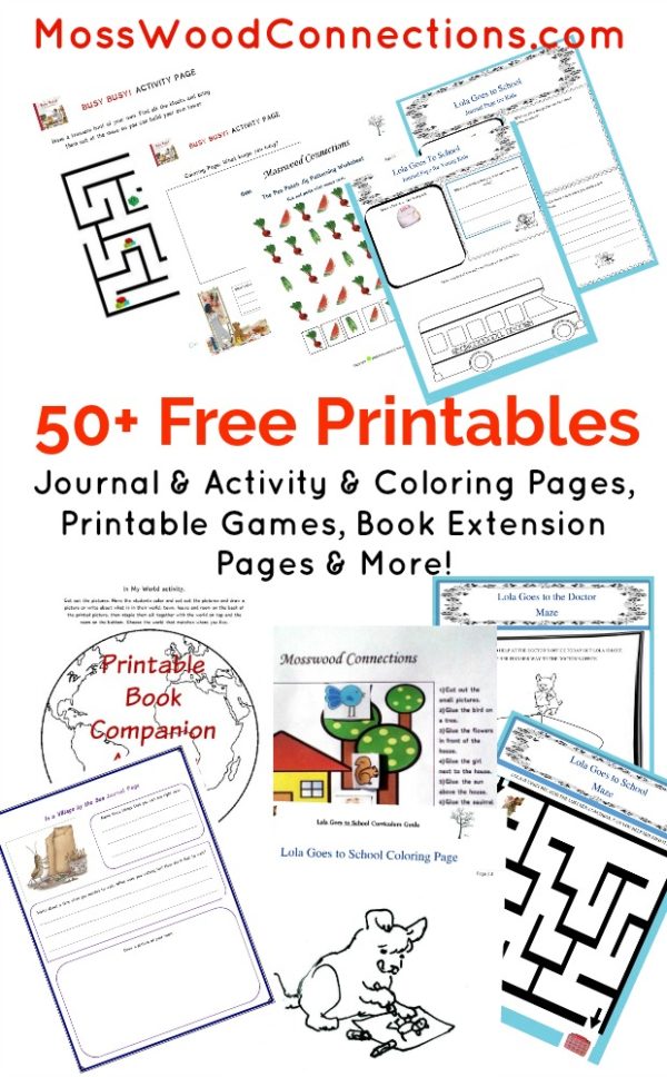 More Than 50 Free Printables for Kids #mosswoodconnections #freeprintables #worksheets #homeschooling #education 