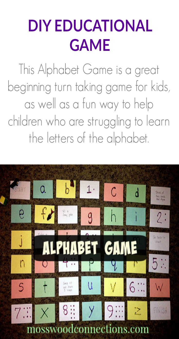 A Collection of DIY Alphabet Games #mosswoodconnections #education #alphabet #homeschooling 