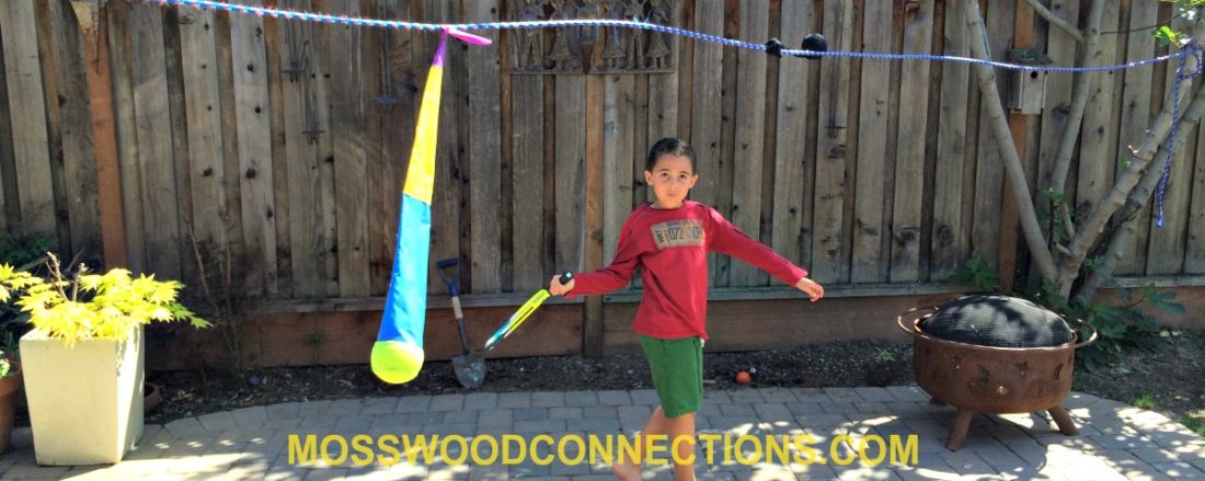 Ball In A Bag: A simple gross motor activity to work on visual tracking, ball skills, and proprioception motor skills. #mosswoodconnections #grossmotor #sensory #proprioceptiveskills