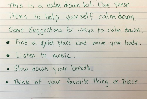 Calm Down Kit for Older Children Help children learn how to self-regulate their emotions #mosswoodconnections #sensory #autism #SPD 