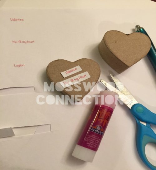 Confetti Heart Boxes Materials Confetti Heart Boxes Non-Candy Valentines #mosswoodconnections #craftsforkids #Valentine's #non-candyvalentine