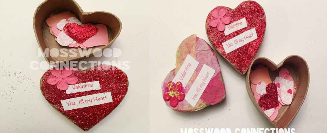 Confetti Heart Boxes Non-Candy Valentines #mosswoodconnections #craftsforkids #Valentine's #non-candyvalentine