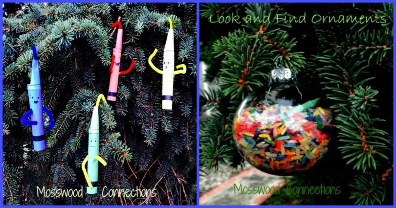 Crayon Ornaments That You Can Play With #mosswoodconnections #ornaments #picturebooks #TheDaytheCrayonsuit #crafts #holidays