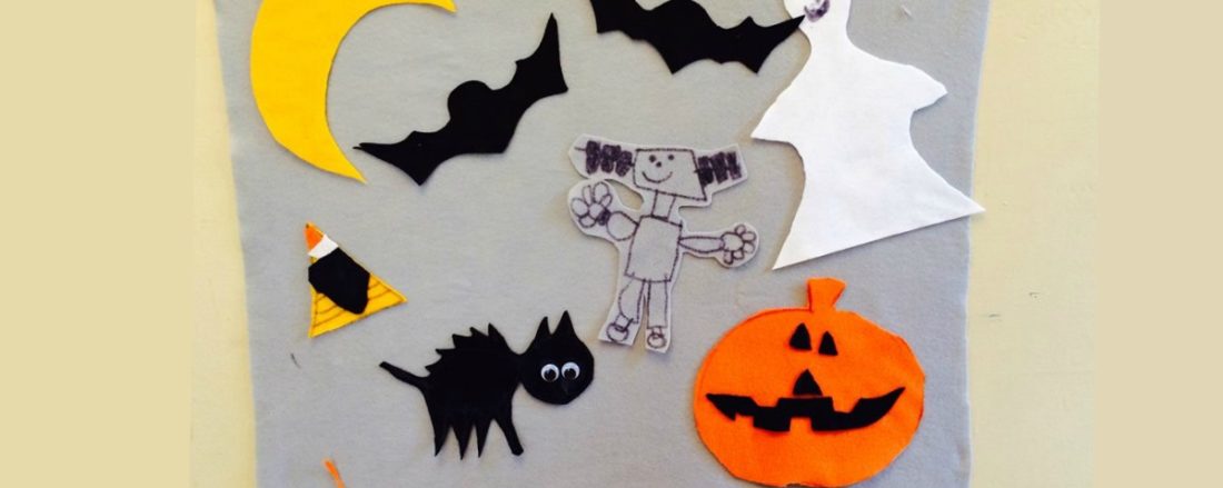 DIY Felt Boards Build Language Skills; Including a Free Printable Template #mosswoodconnections #finemotor #pretend #FeltBoard #Halloween