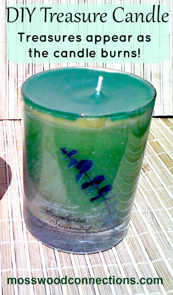 DIY Treasure Candle #Craftsforolderkids #mosswoodconnections #DIYcandle