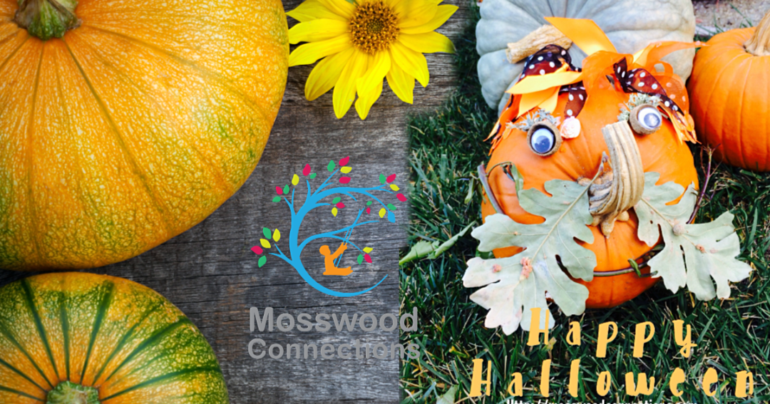 Decorating a Halloween Pumpkin Art Project With Things Found in Nature  #mosswoodconnections #finemotor  #Halloween