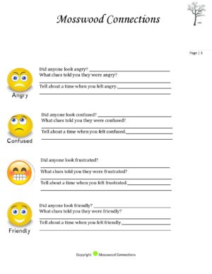 Feelings and Emotions Scavenger Hunt: A Social Skills Activity #mosswoodconnections #autism #socialskills #feelings #scavengerhunt #printablegame