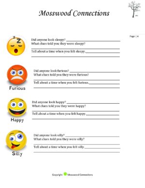 Feelings and Emotions Scavenger Hunt: A Social Skills Activity #mosswoodconnections #autism #socialskills #feelings #scavengerhunt #printablegame