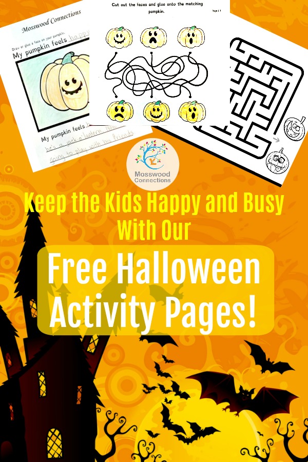 Keep the Kids Happy and Busy With Our Free Halloween Activity Pages! #mosswoodconnections #Halloween #Holidays #FreeActivityPages 