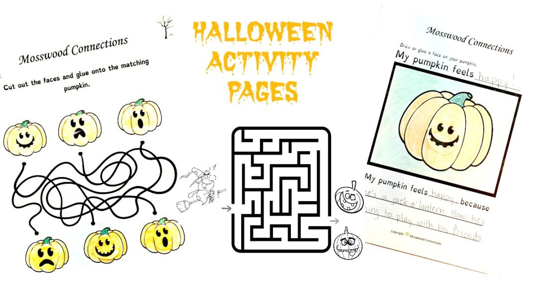 Halloween Activity Pages #mosswoodconnections #crafts #artprojects #Halloween