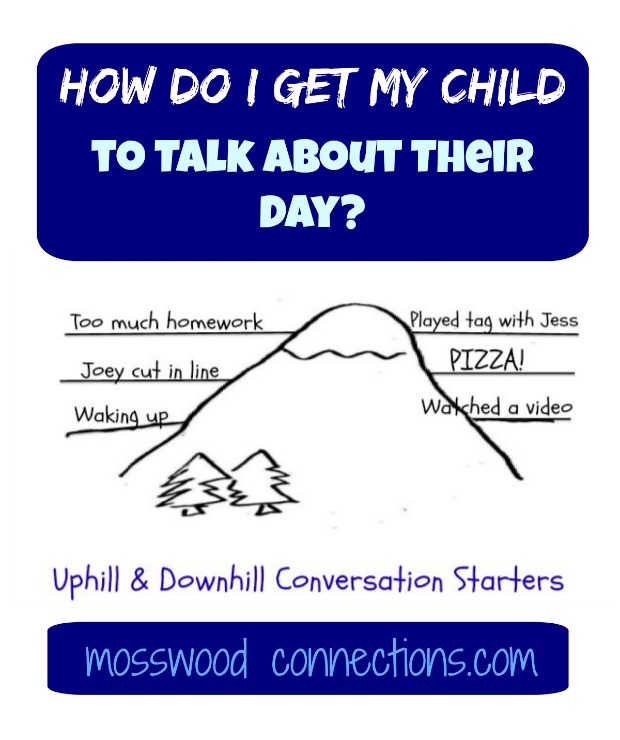 10 Proven Ways to Get Your Kids to Talk About Their Day Including Free Printables. Here are some of our tried and tested tips to get kids to open up and talk. #mosswoodconnections #parenting #autism