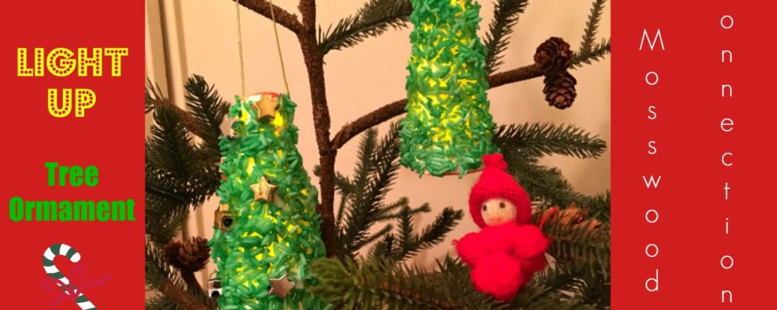 Light Up Christmas Tree Craft #mosswoodconnections #kidmade #ornament #Christmas #holidays