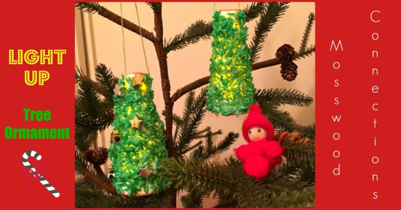 Light Up Christmas Tree Craft #mosswoodconnections #kidmade #ornament #Christmas #holidays