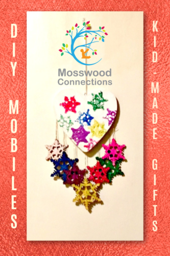 Mobile Craft and DIY Gift #mosswoodconnections Mobiles Make Awesome Kid-Made Gifts #craftsforkids #mosswoodconnections #kidmadegifts