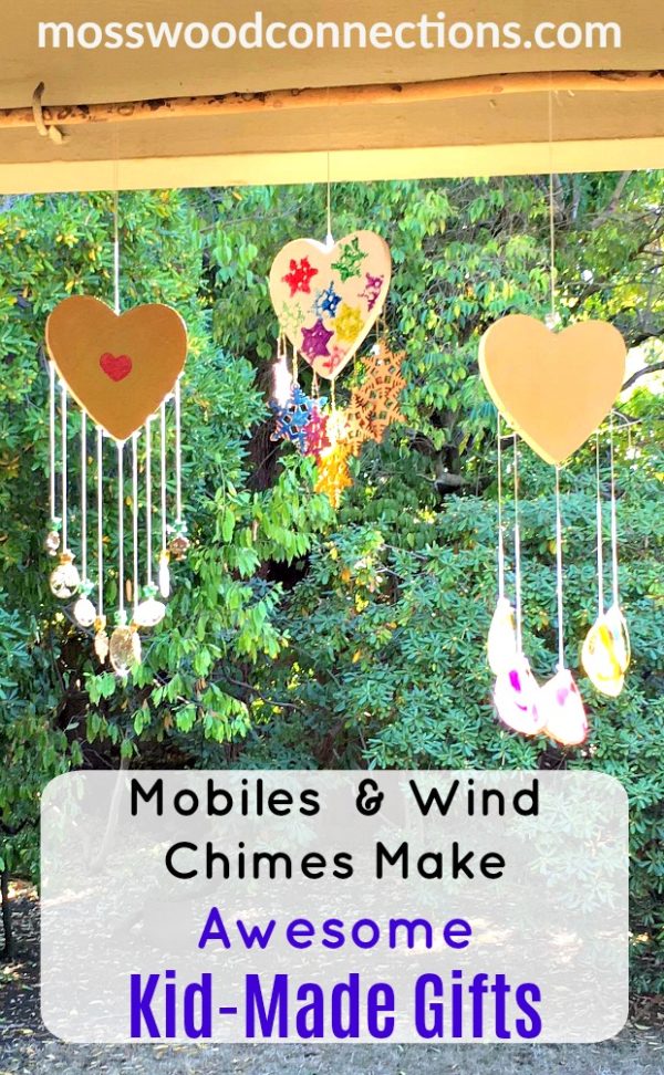 Mobiles Make Awesome Kid-Made Gifts #craftsforkids #mosswoodconnections #kidmadegifts