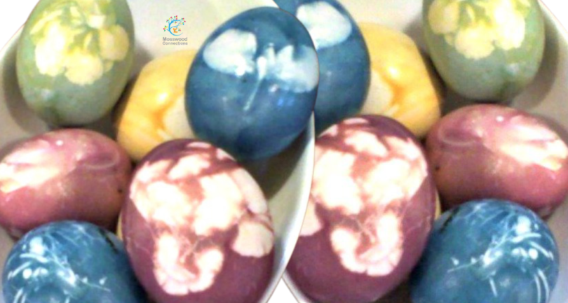 Decorate Nature Print Eggs with Natural Food Dye