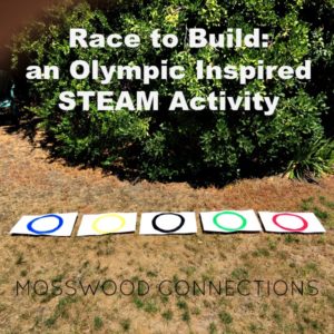 Race to Build: an Olympic Inspired STEAM Activity #mosswoodconnections #grossmotor #STEM #Olympicactivity