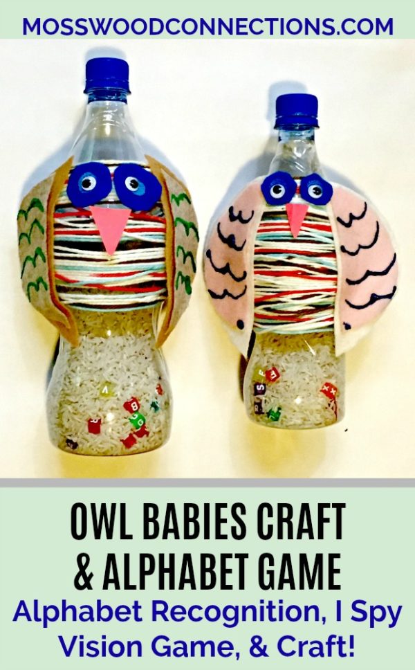 Owl Babies Book Craft and Alphabet Activity #mosswoodconnections #education #alphabet #homeschooling #bookextensionactivity