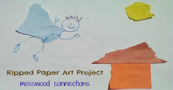  Ripped Paper Art Project #artprojects #mosswoodconnections #finemotor #mosswoodconnections