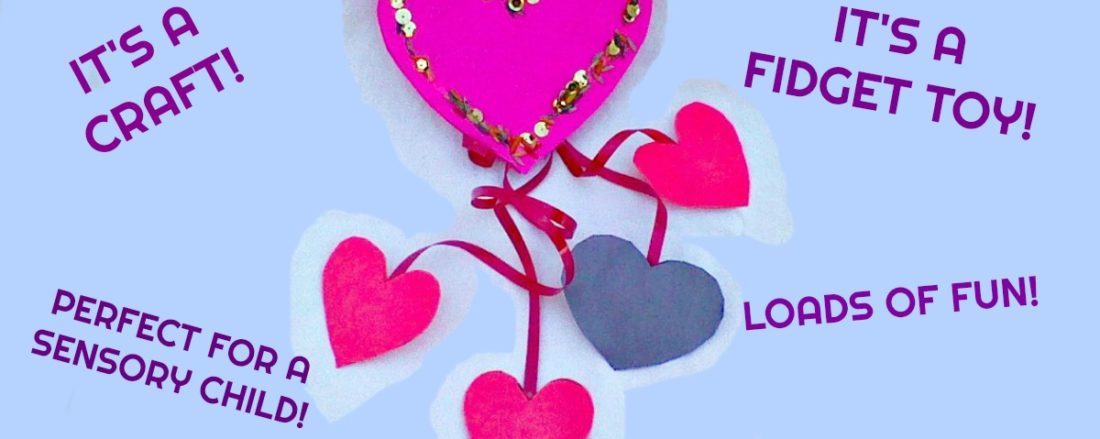 Sensory Friendly Valentines Fidget Toy #mosswoodconnections #Valentines #crafts #non-candyvalentine #holidays #DIYfidgettoy #sensory