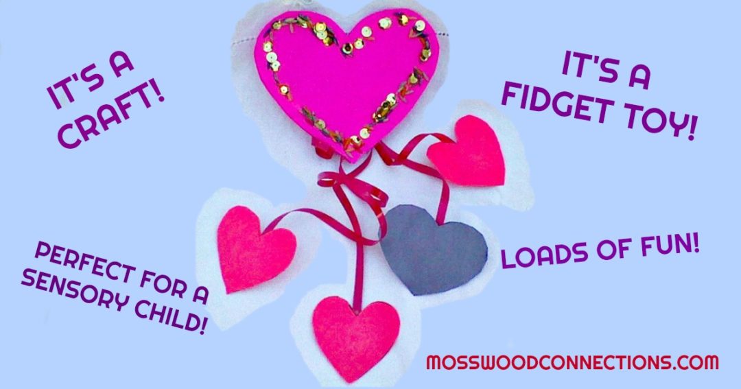 Sensory Friendly Valentines Fidget Toy #mosswoodconnections #Valentines #crafts #non-candyvalentine #holidays #DIYfidgettoy #sensory