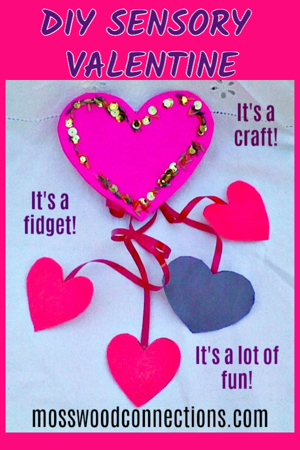 Sensory Friendly Valentines Fidget Toy #mosswoodconnections #Valentines #crafts #noncandyvalentine #holidays #DIYfidgettoy #sensory