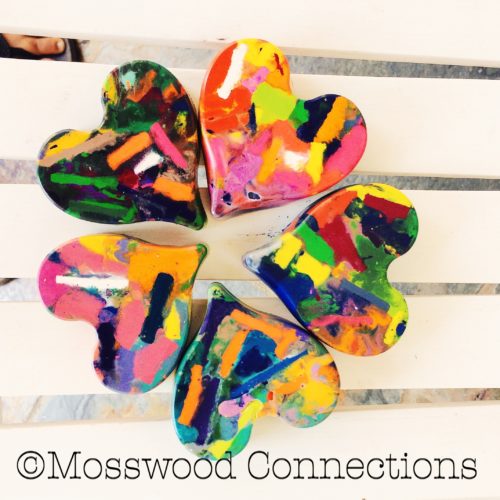 More Than Five Ways to Reuse and Recycle Old Crayons #mosswoodconnections #upcycled #craftsforkids