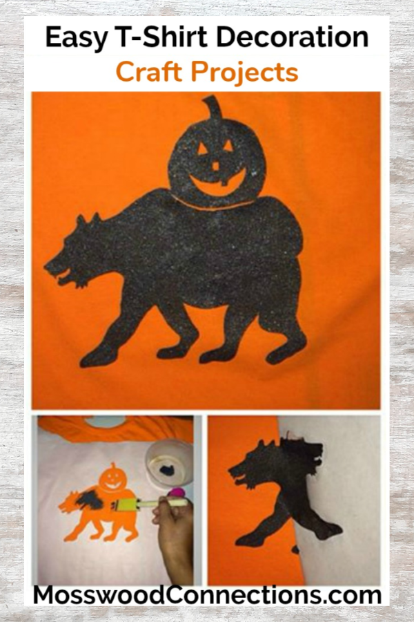 T-Shirt Stencils are an easy way to decorate t-shirts for any occasion. #mosswoodconnections #craftsforkids #tshirtdecorating #holidays