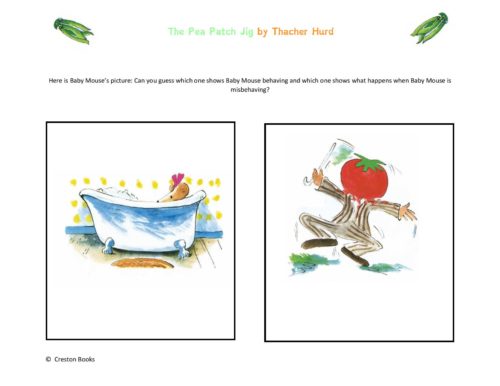 The Pea Patch Jig Picture Book Activities #mosswoodconnections #picturebooks #ThatcherHurd #PeaPatchJig #Bookactivities #literacy