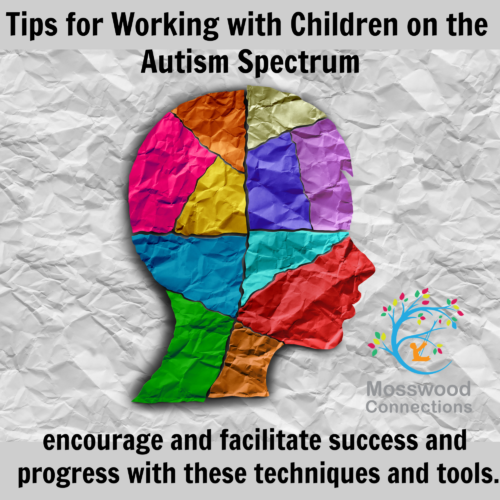 Tips for Working with Children on the Autism Spectrum encourage and facilitate success and progress with these techniques and tools. Tips for Working with Children on the Autism Spectrum encourage and facilitate success and progress with these techniques and tools. #mosswoodconnections #autism #ASD