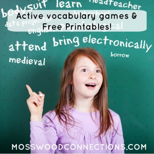 Vocabulary Games for Elementary Students #mosswoodconnections #education #vocabulary #homeschooling #elementaryschool