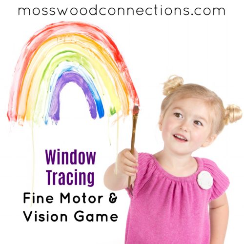 Window Tracing Fine Motor & Vision Game #mosswoodconnections #visionskills #finemotor #preschool 