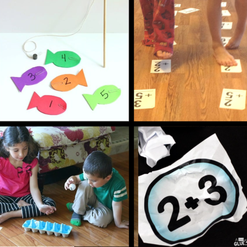 Active Math Games for Elementary School Hands-on Learning #mosswoodconnections #math #handsonlearning #activemathgames #elementaryschool #homeschool