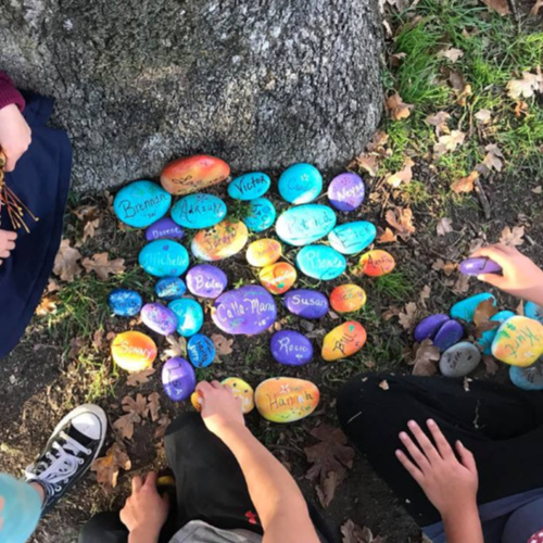 Vocabulary Rocks- Turn Rock Painting into a Vocabulary Game #mosswoodconnections #rockpainting #vocabulary #educational #artproject