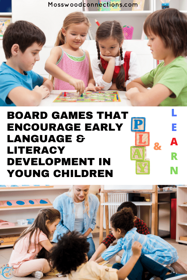 Board Games That Encourage Early Language & Literacy Development in Young Children #mosswoodconnections #education #litracy #boardgames #giftguides Board Games That Encourage Early Language & Literacy Development in Young Children #mosswoodconnections #education #litracy #boardgames #giftguides