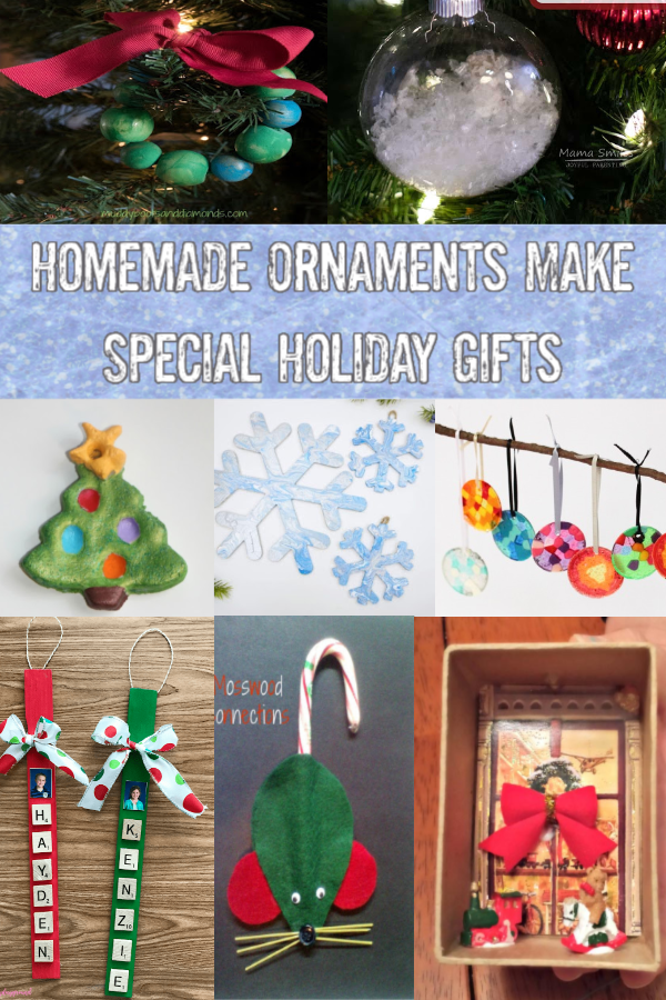 Homemade Ornaments Make Special Holiday Gifts #mosswoodconnections #holidays #Craftsforkids #diy #kidmadegift