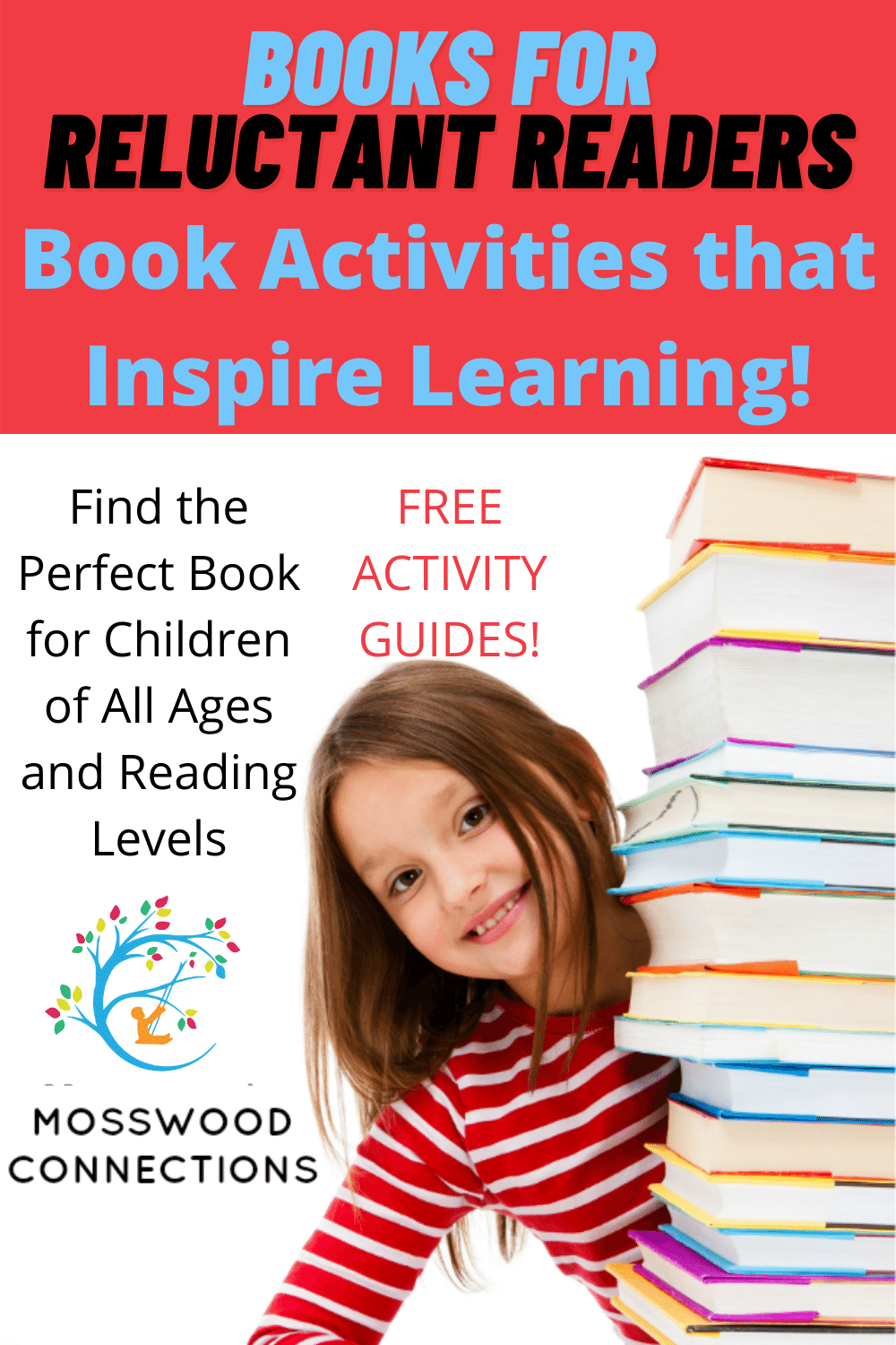 Help Children Develop Reading Fluency and Comprehension Skills: Books for Reluctant Readers #mosswoodconnections #literacy #reluctantreaders #chapterbooks #readingskills #readingfluency