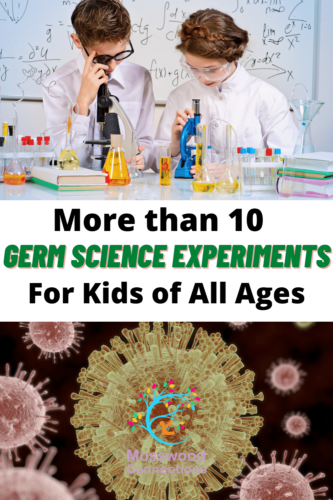 Germ Science Experiments for Kids #mosswoodconnections #germscience #scienceforkids #washyourhands #parenting